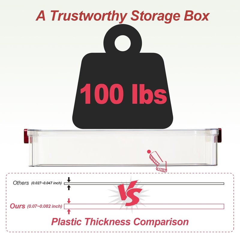 CATOOMUU 5.5qt Portable Project Case 9 X 13 Clear Stackable Plastic Storage With Lids Organizer Containers File Box For Letter A4 Paper Photo Documents Scrapbook Craft Art School Supplies, 2 Pcs - Image 2